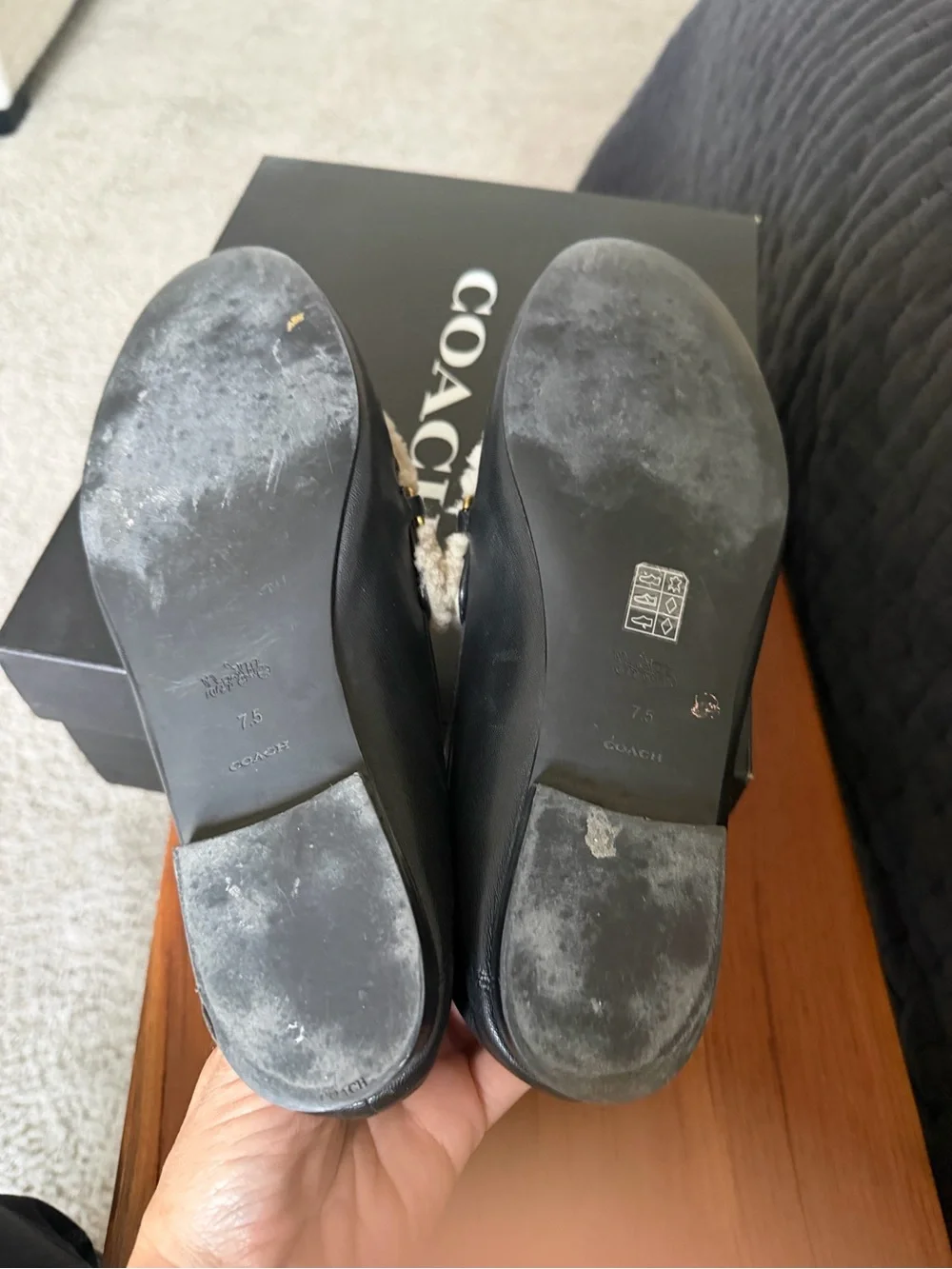 Coach leather loafers